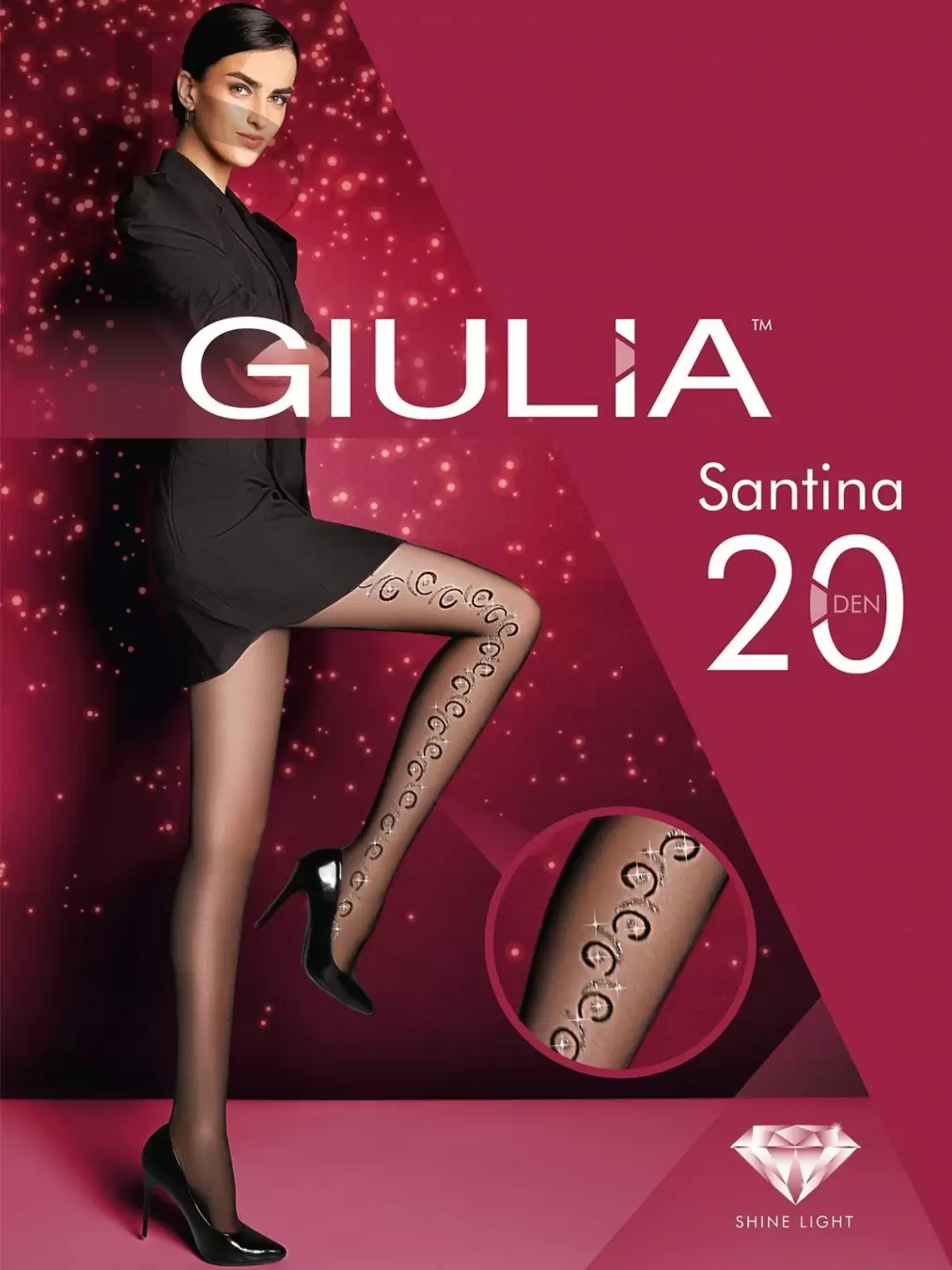 Giulia SANTINA 10, фантазийные колготки купить недорого в интернет