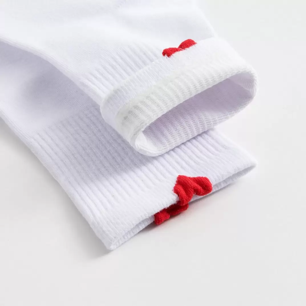 MINAKU Сердечки белый, женские носки (изображение 2)
