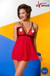 Avanua Salome chemise Red, комплект сорочка и стринги