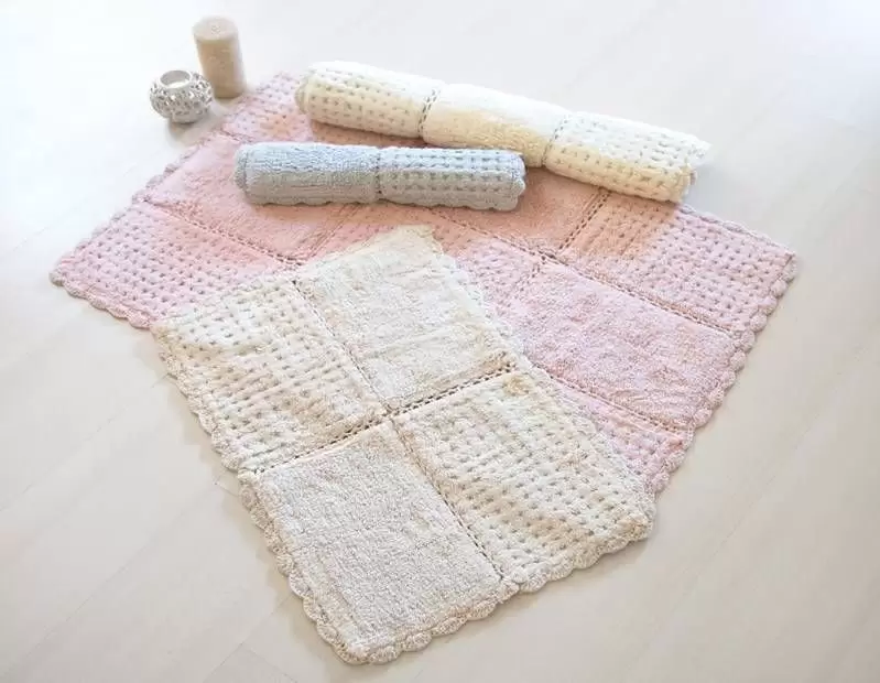 Irya SANDY PEMBE (розовый), комплект ковриков для ванной (изображение 1)
