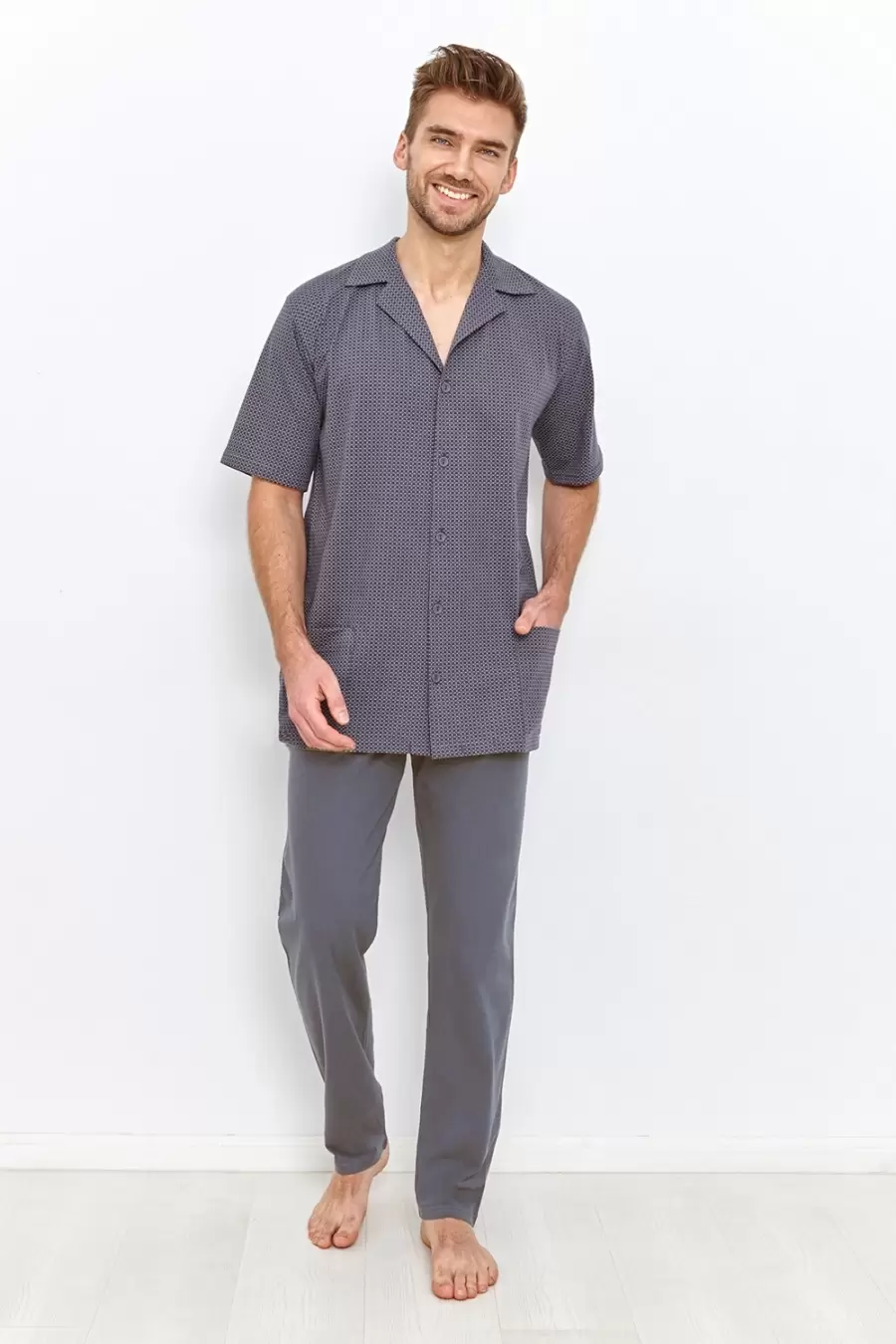 Taro 23S Simon 2943-2944-01, мужская пижама с брюками (3XXL серый) (изображение 1)