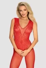 Obsessive N 112 Bodystocking Red, боди