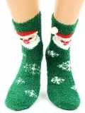 Hobby Line 068-6, носки махровые-травка Дед Мороз (изображение 1)