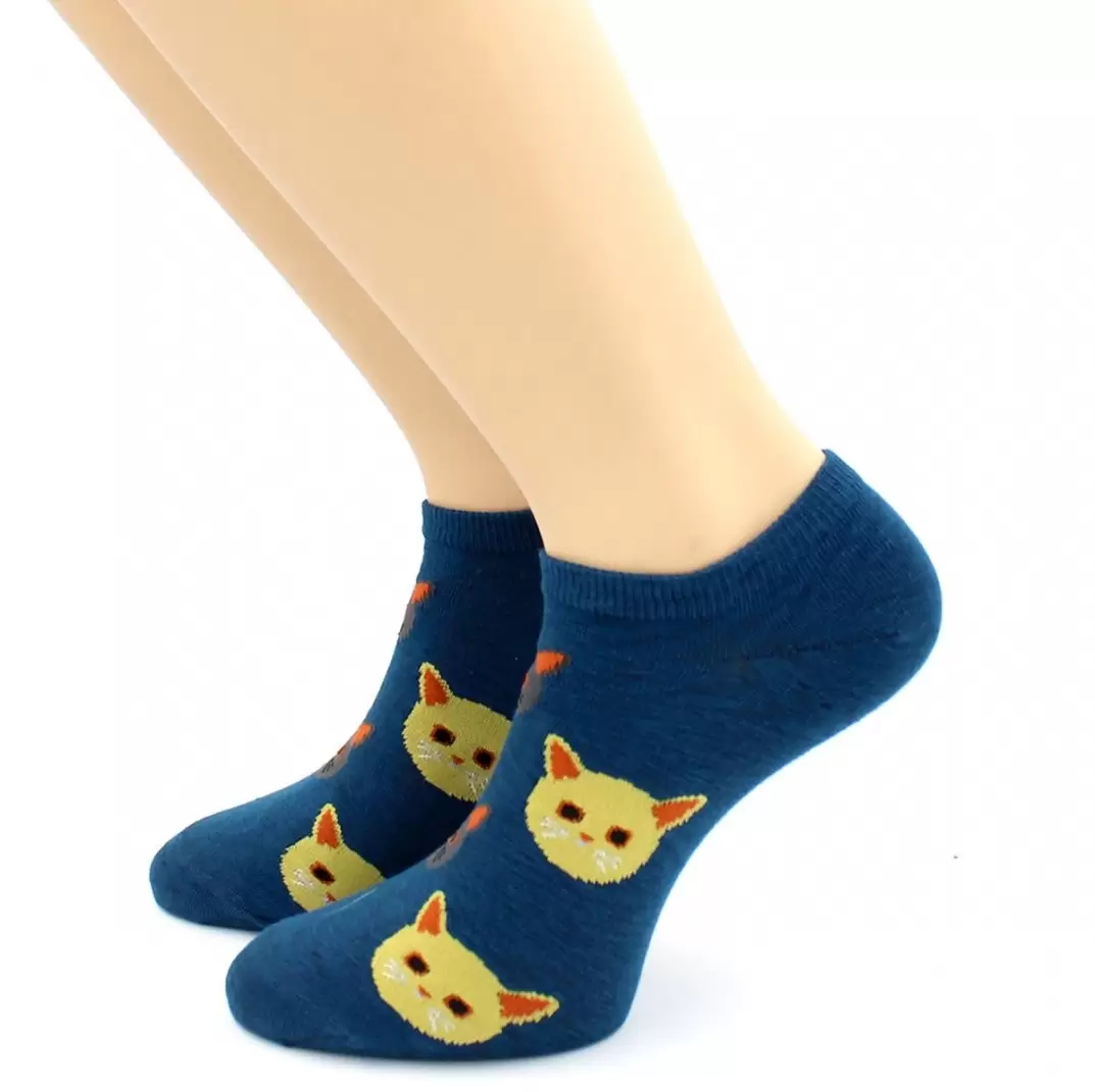 Hobby Line 511-6, носки женские Цветные мордочки кошек (изображение 1)
