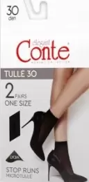 Conte TULLE 30 socks, 2 pairs, носки женские