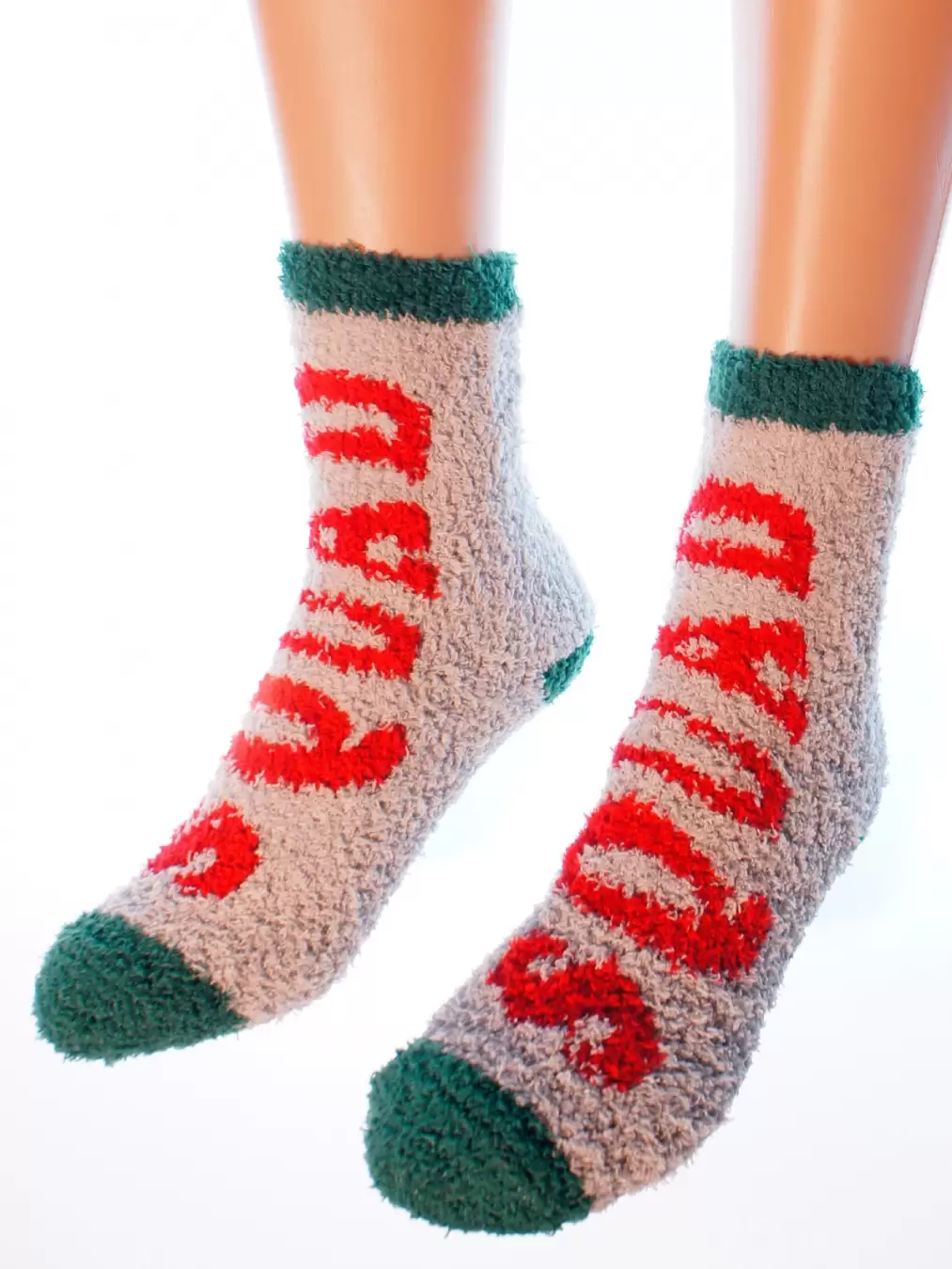 Hobby Line 057-6, носки махровые-травка Santas (изображение 1)