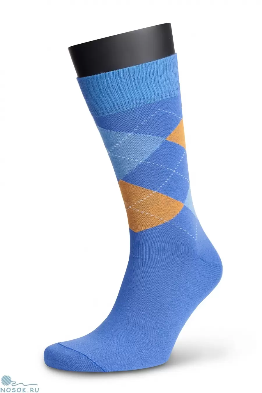 Мужские носки 4М-142 ромбы, синий (изображение 1)