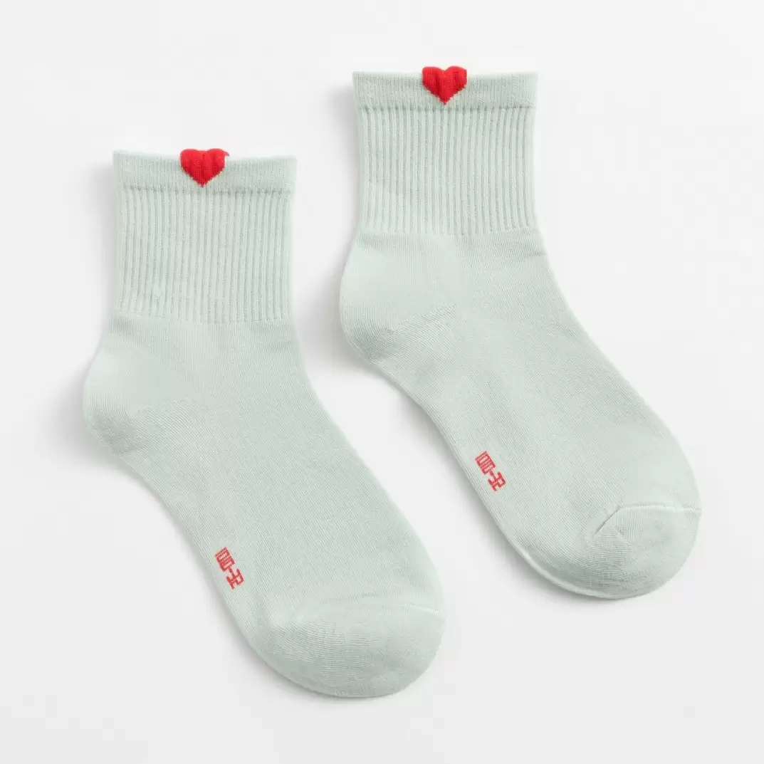 MINAKU Сердечки мятный, женские носки (изображение 1)