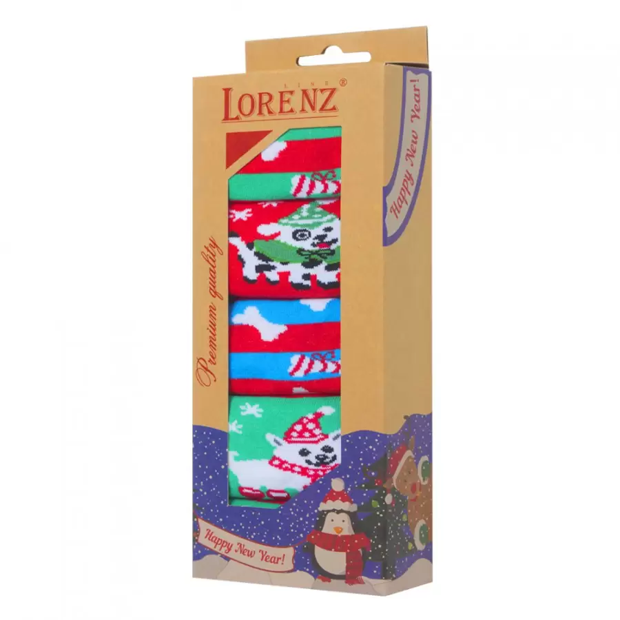 Lorenz Р17, комплект новогодних женских носков 5 пар (изображение 1)