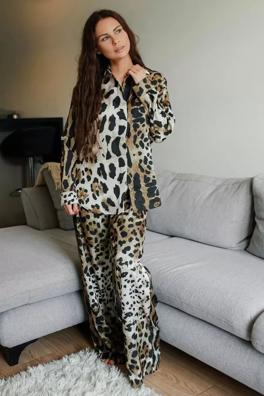 5 SENSES 7149 леопард, женский комплект с брюками (изображение 1)