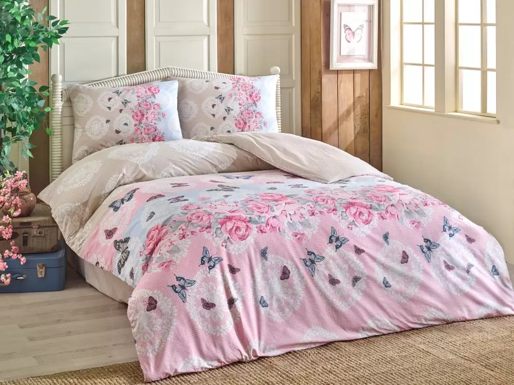 Brielle RANFORCE MUJDE розовый, комплект постельного белья (изображение 1)